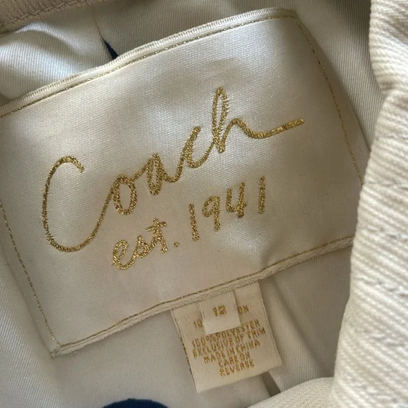 Coach 1941 Cream Trench Coat - Picture 2 of 10